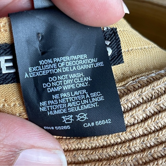 EXPRESS | Tan Floppy Straw Hat - Picture 6 of 6